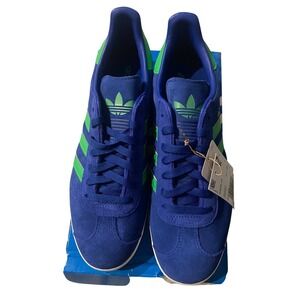 Adidas Gazelle OG Sneakers Royal Blue Green Suede Men's Size 9 Women's Size 10.5